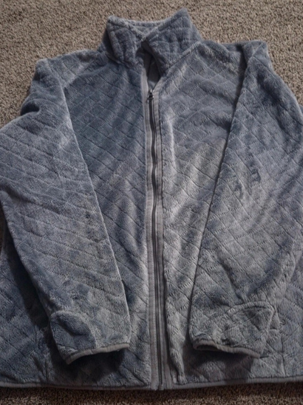 Natural Reflections Gray Fleece Jacket - Women's Large